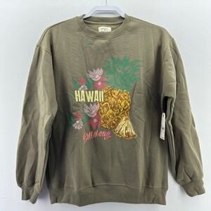 Billabong Hawaii Pineapple Vacay Graphic Sweatshirt Top Womens S/8‎ NWT